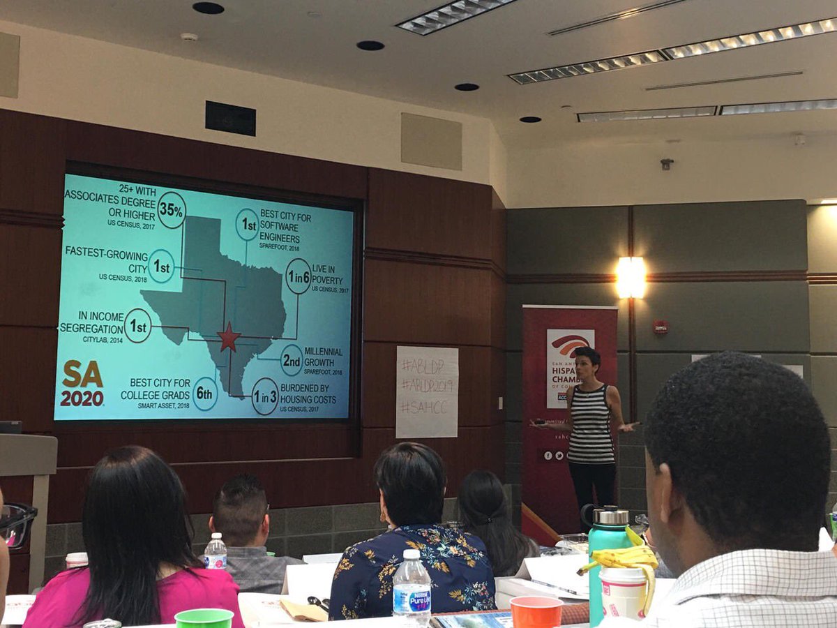 SA2020's tweet photo. Spent the afternoon with #ABLDP (👋 @SAHispanicCC) to help make connections between their projects and our community’s greatest needs. #SATX https://t.co/q3t5Yetveg