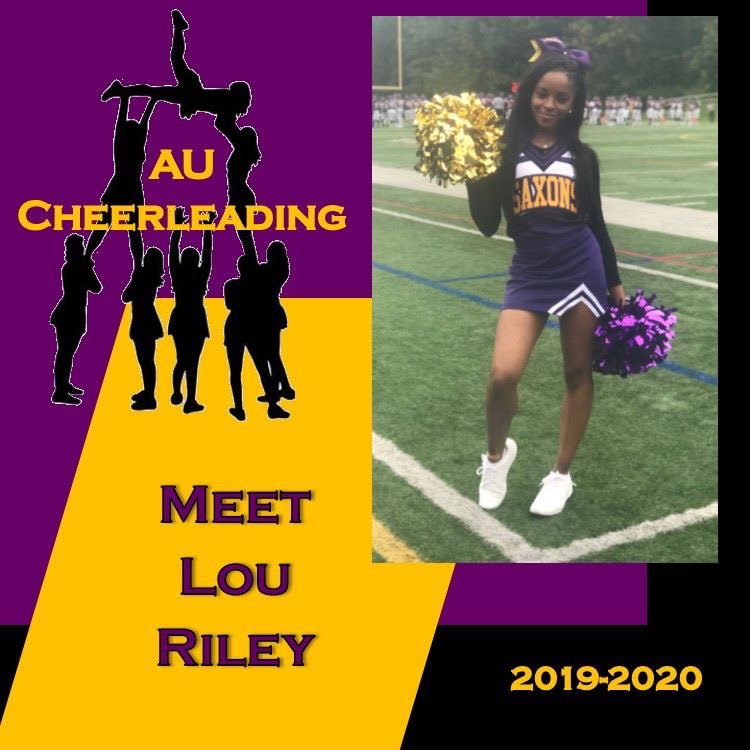 cheer_au's tweet photo. Meet Nadia or Lou! 
She joined the AU cheer team last year and after a short break is excited to be returning this season.  We look forward to seeing her wow the crowd as one of our fliers.
Please contact Coach Button at button@alfred.edu for more information about AU Cheer. https://t.co/KE8JyKCcVf