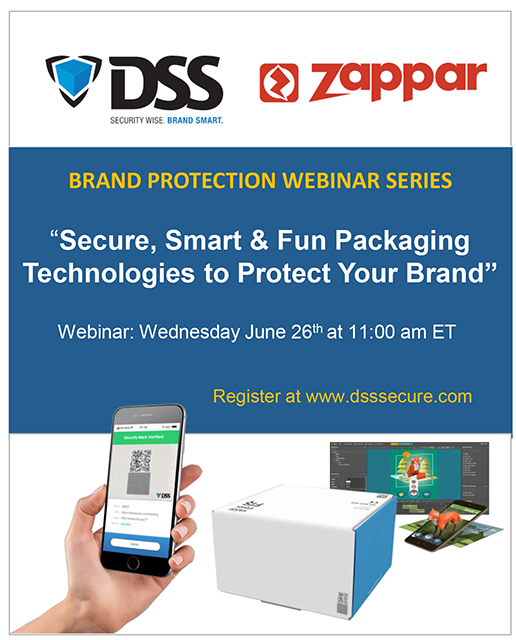DocSecuritySys's tweet photo. DSS and Zappar to Host Online Webinar: “Secure, Smart and Fun Packaging Technologies to Protect Your Brand” 
    
Register HERE: https://t.co/UEJLqGRAou

https://t.co/UP8C0t5Lkx https://t.co/c59N1hjquS