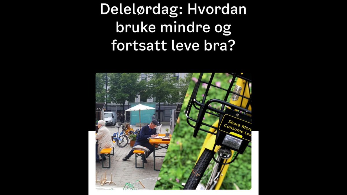 elisasvennevik's tweet photo. Hvordan bruke mindre og fortsatt leve bra? Innspill fra @TIK_senteret om #bildeling på delelørdag kl. 14 på Camp Deichman Youngstorget https://t.co/KYxqDLGt0a https://t.co/C4YU5XIsbO https://t.co/pEoo4cvXD2