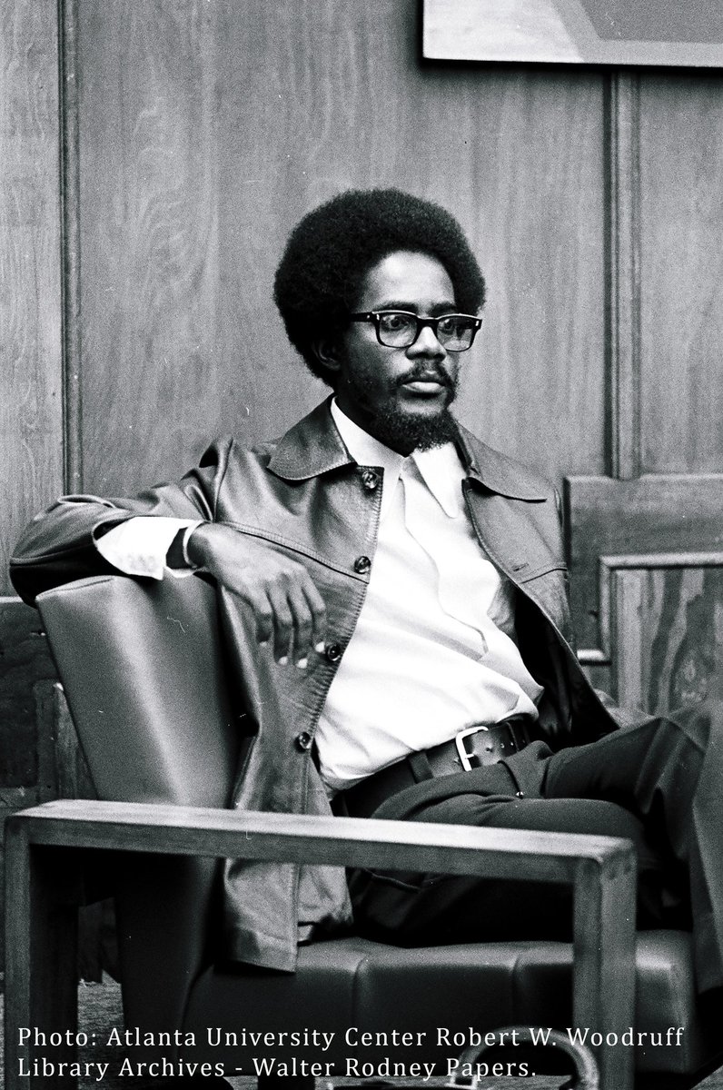 Walter Rodney, the revolutionary activist and historian, father and husband, intellectual and children's book author, high school futbol player and college debate champion, was assassinated 39 years ago this week. Here's a thread with just a few facts about his assassination.