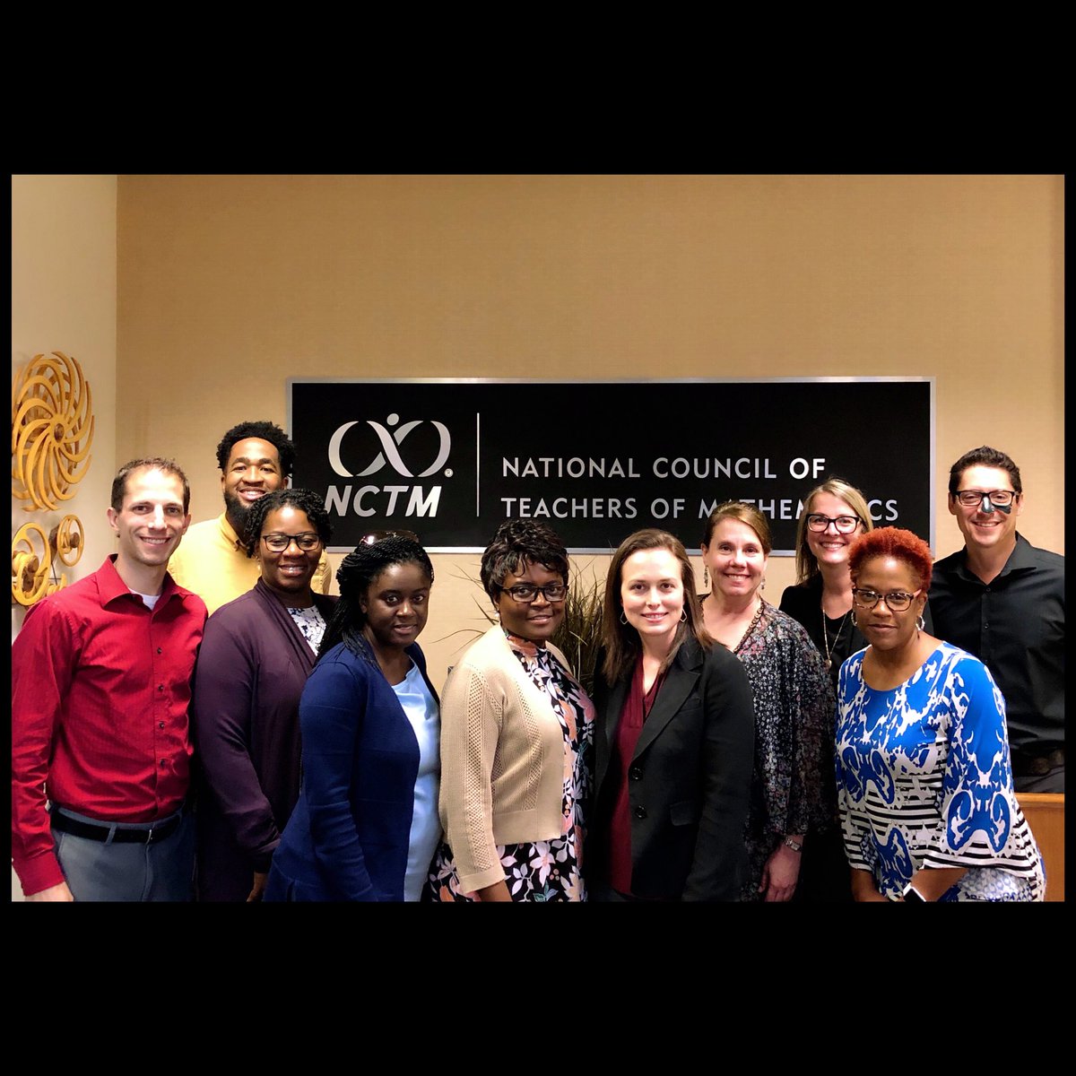 Team of 1️⃣0️⃣! We had the most productively engaging planning session today as we wrestled with considering only the most effective means of catalyzing development in mathematics teachers and teacher-educators. I’ve learned so much from these brilliant math minds. <a href="/NCTM/">NCTM</a> #PDSC19