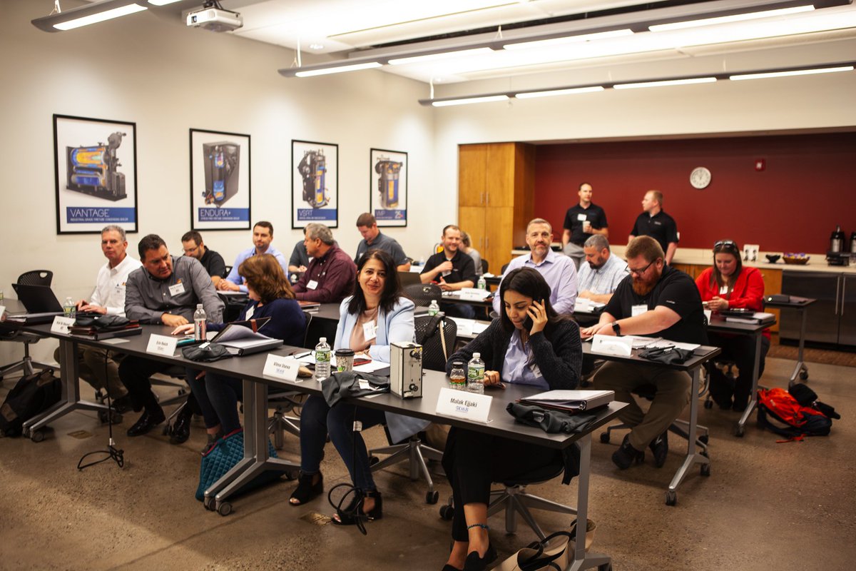 FultonBoiler's tweet photo. Another training session in the books! Thanks to all the #reps who came out for our new #SystemsTraining this week! This was an advanced approach of #heating &amp; #stream systems design. Next class in November, sign up soon - seats fill up fast! https://t.co/FNw74A8hLw