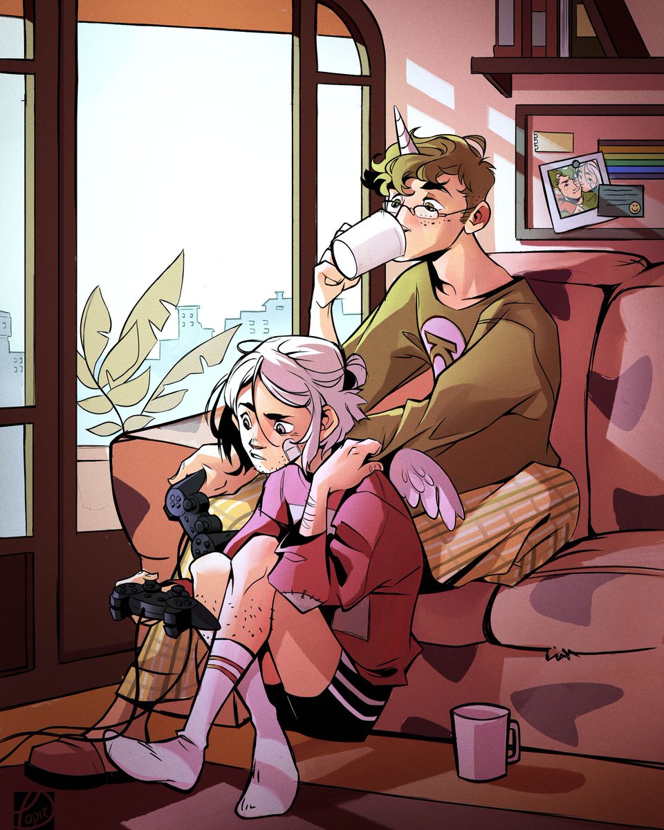 Mi pareja favorita. Lolo y Krish,  feliz mes del orgullo 🌈 #Pride #PrideMonth #gaycouples #digitalart