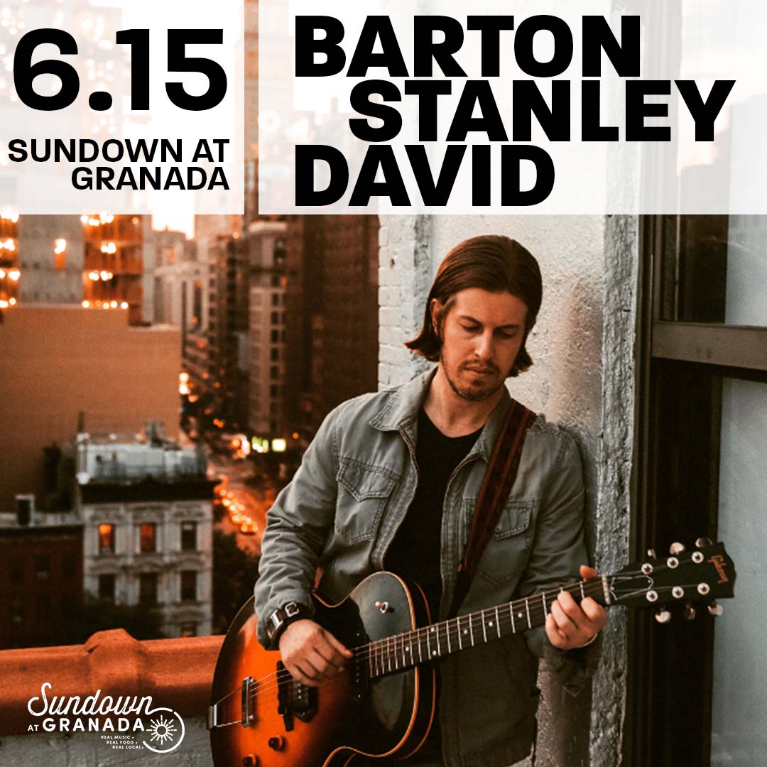 TOMORROW NIGHT! Barton Stanley David will be at <a href="/sundowndfw/">Sundown at Granada Restaurant 🌇</a> with Leoncarlo Canlas!

Influenced by 70's rock and 60's folk along with alternative rock and Motown, <a href="/BSDNewYorkCity/">Barton Stanley David</a> has a voice as big as Texas.

Grab your tickets → bit.ly/2Tm4a52
