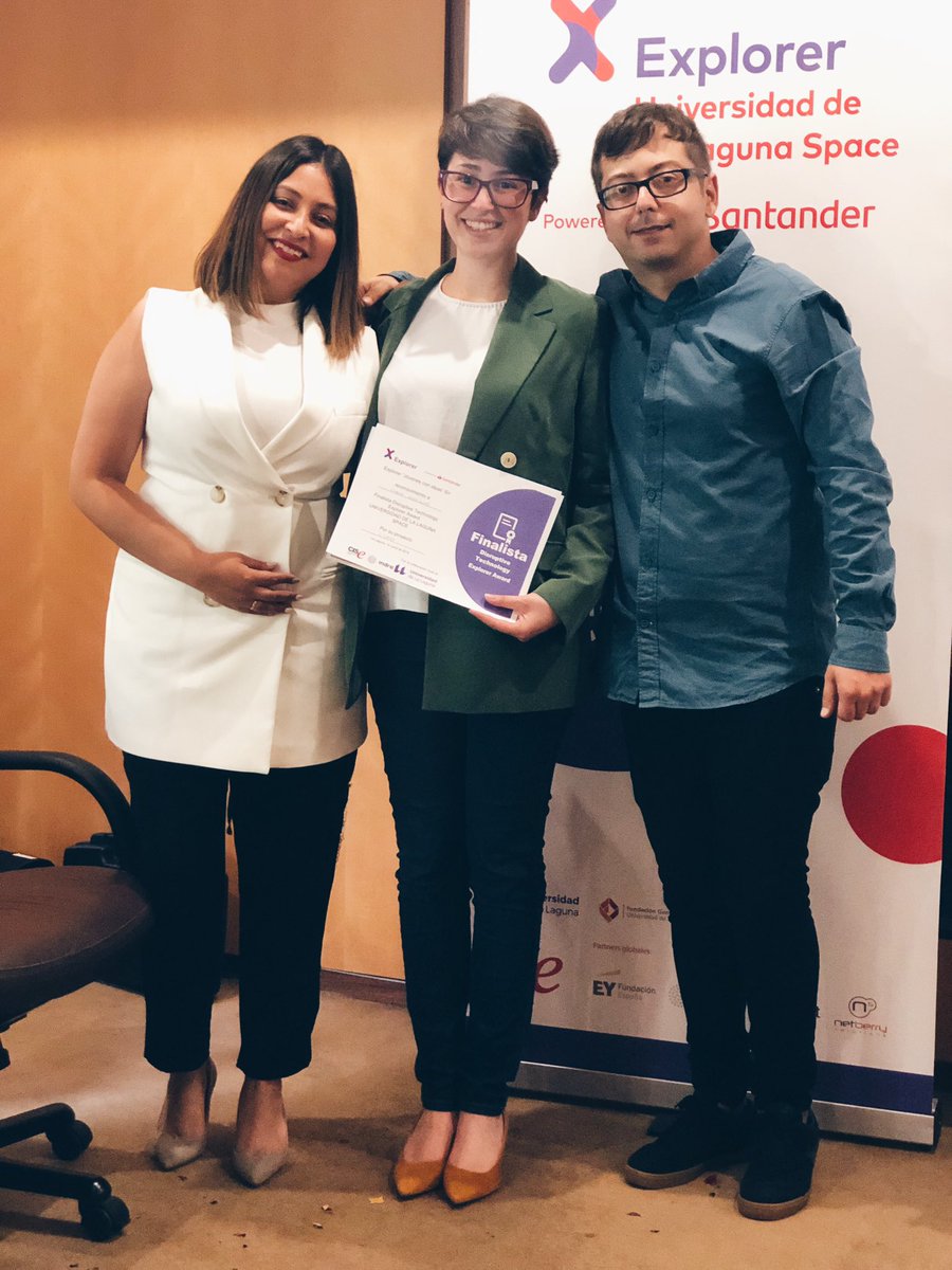 nicealdana's tweet photo. #Lcare de #ClaraRdguez finalista al premio #DisruptiveTecnology del programa @ExplorerByX en el #ULLSpace Nos vamos al #ExplorerDay en #Coimbra!! Un placer haber tutorizado esta maravillosa iniciativa de apoyo a personas afectadas por el #cancer @ULL @fg_ull @emprendeull https://t.co/6lgAxw9IHS