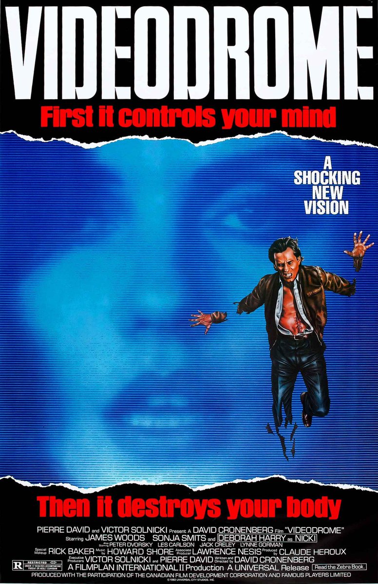 On July 9th, we’re screening David Cronenberg’s VIDEODROME at @ParamountRoomOK on <a href="/FilmRowOKC/">Film Row</a>! Free admission! Showtime at 7:00 PM.

Long live the new flesh!