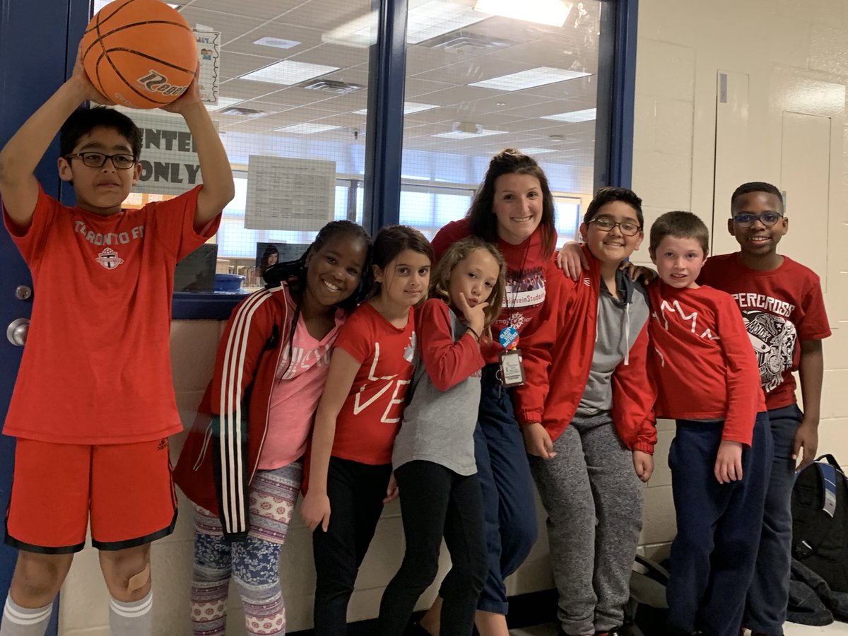 TheStorto's tweet photo. Red for Ed Friday and some Raptor love all in one day! #ThePODLife https://t.co/6IlambNwiQ