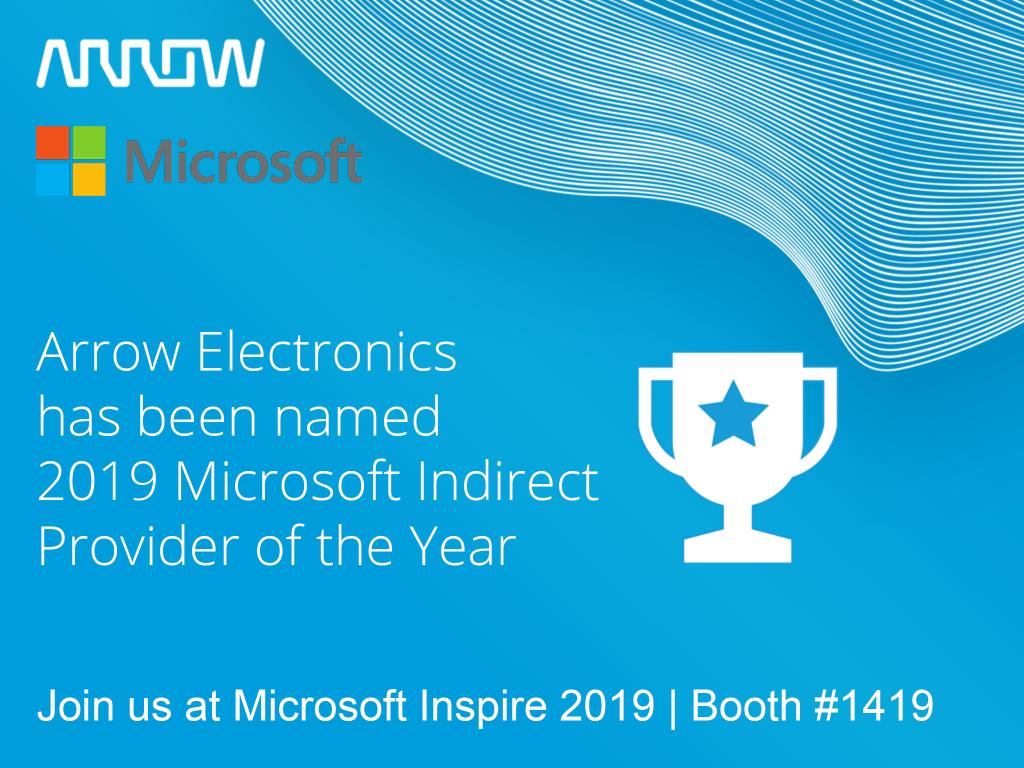 The annual awards recognize <a href="/Microsoft/">Microsoft</a> partners demonstrating excellence in innovation and implementation of customer solutions based on Microsoft technology. Arrow's Indirect Provider of the year award will be presented at Microsoft #Inspire, July 14–18, in Las Vegas, Nevada.