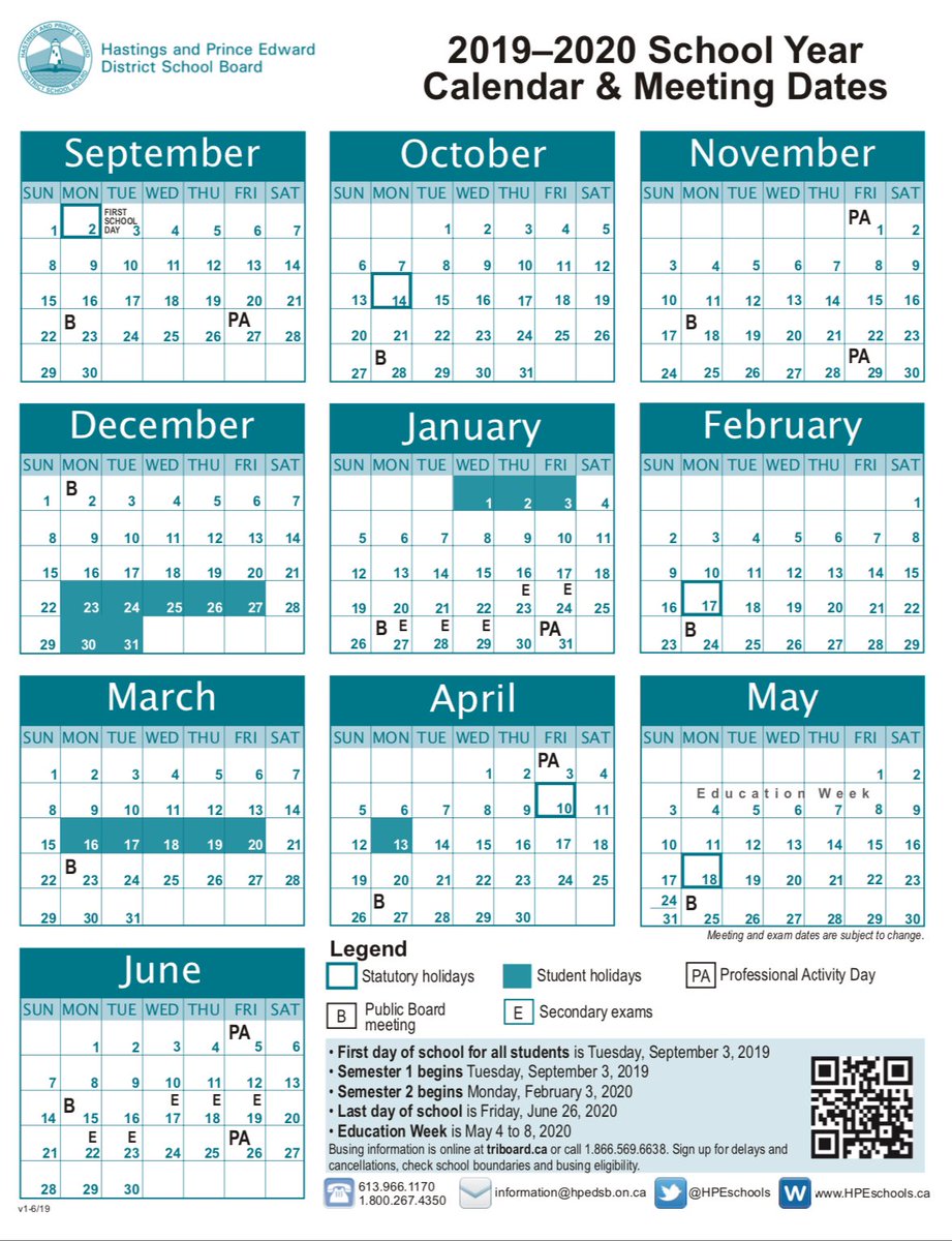 mwrworld's tweet photo. @HPEschools 2019-2020 School Year Calendar and Meeting Dates - https://t.co/7OKH3GRozS https://t.co/PjWrV4M2gG