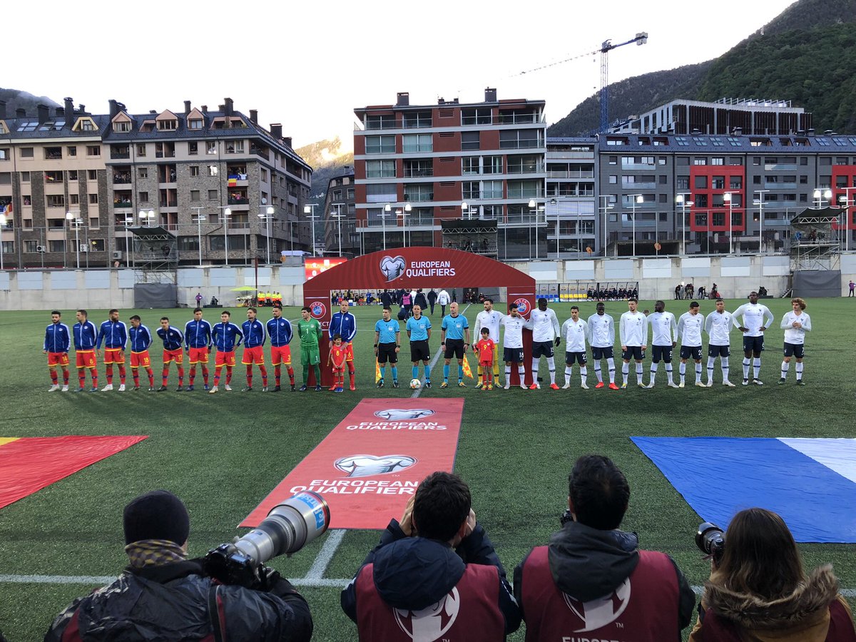 Not often you get to help prepare a pitch for the World Champions.  Andorra v France, Euro 2020 qualifier.