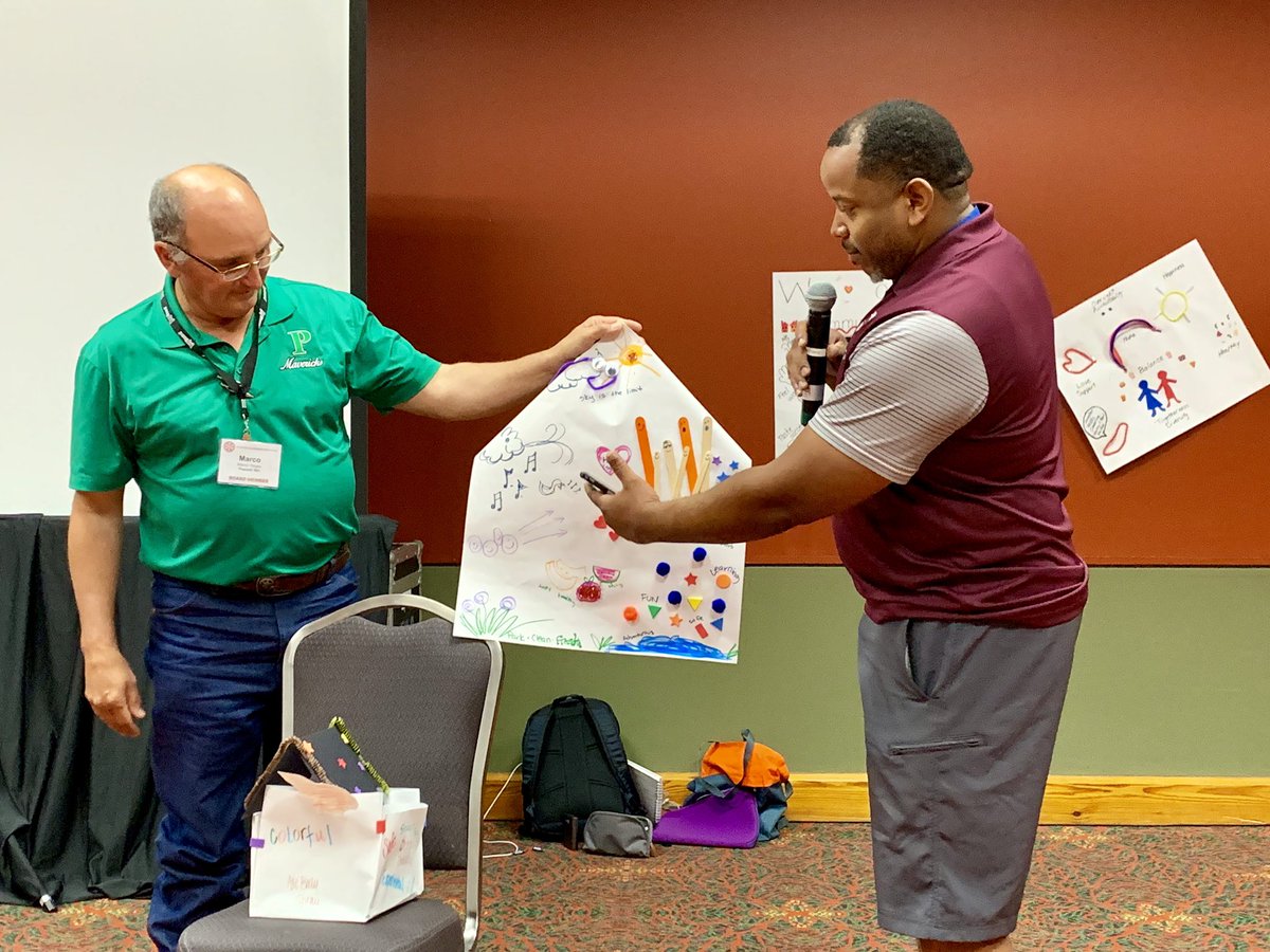 KrondaLISD's tweet photo. “Building a community together begins with a vision.” @JustEducators How do we as Trustees create a BIG vision for &amp; WITH our students in their learning journey? #TASBSLI19 https://t.co/nIa7ewC0Jb