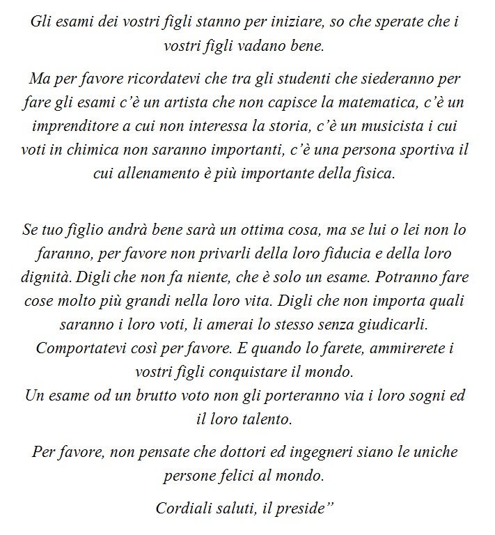 femmefleurie's tweet photo. la lettera che ha scritto un preside per i genitori #Maturità https://t.co/Hn7dKLxGon