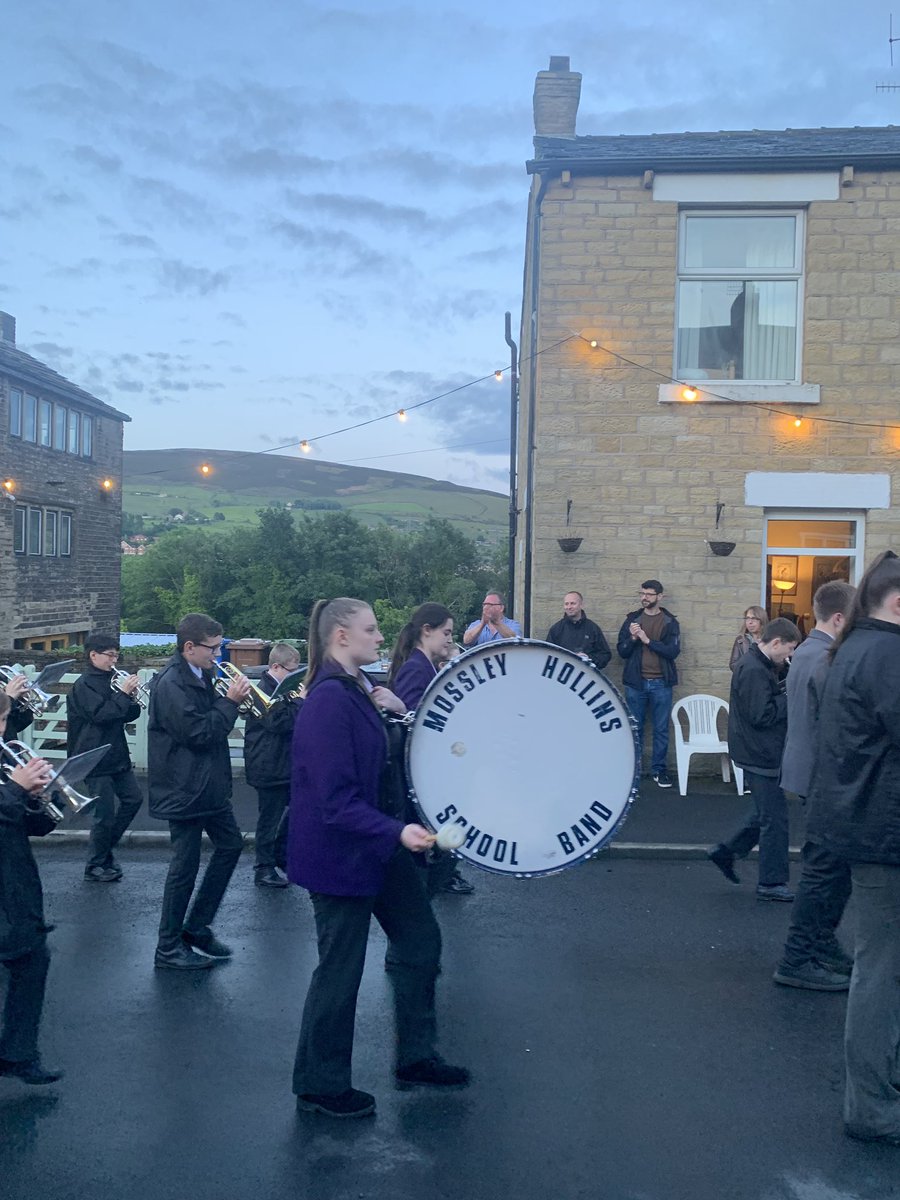 Big thanks to <a href="/MossleyHollins/">Mossley Hollins High School</a> for marching in Heyrod! #WhitFriday19