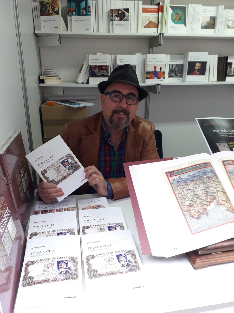 RafaRValdes's tweet photo. Esta tarde tuvieron na Feria'l Llibru de Xixón firmando exemplares de los sos llibros nel puestu de @edsaltadera Tante Blanco y Pablo X. Suárez. https://t.co/DN4ZK0p0dl