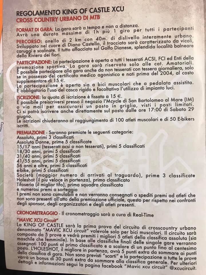 of_xcu's tweet photo. Tutte le info della KING OF CASTEL #kingofcastle #dianocastello #golfodianese #xco https://t.co/fT21oP2oAS