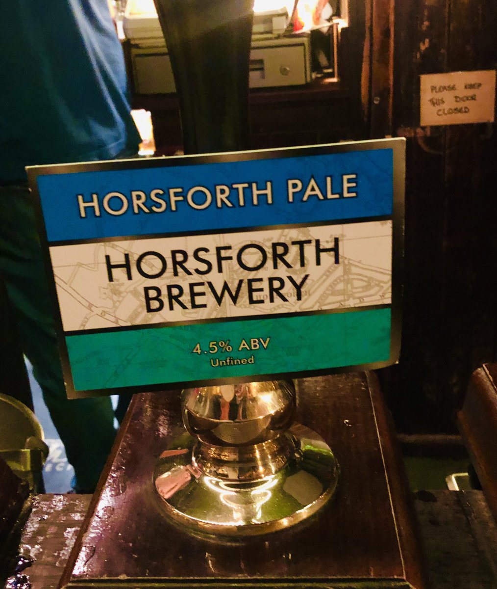 JunctionOtley's tweet photo. Welcoming @HorsforthBrewer on their first foray into Otley! A cracking pale ale that’s well worth a try and at £3.40 it’s great value too! #otley #realale #wellworthatry #horsforthbrewery 🔥🍺#cheers https://t.co/zzEHj5YyWS
