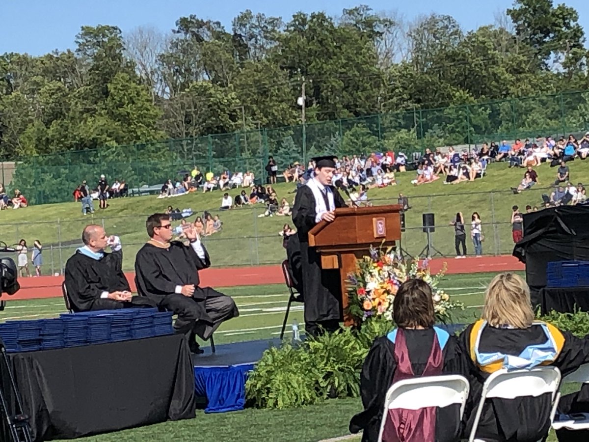 CBSDSchools's tweet photo. “Look around at the wonderful opportunities we’ve been given. Seize the moment! Enjoy who you are today. You are where you need to be. Love who you are. Celebrate you!” - CB South graduating senior James Lingman, in his message for the CB South Class of 2019 https://t.co/rjAlrQ0dsW