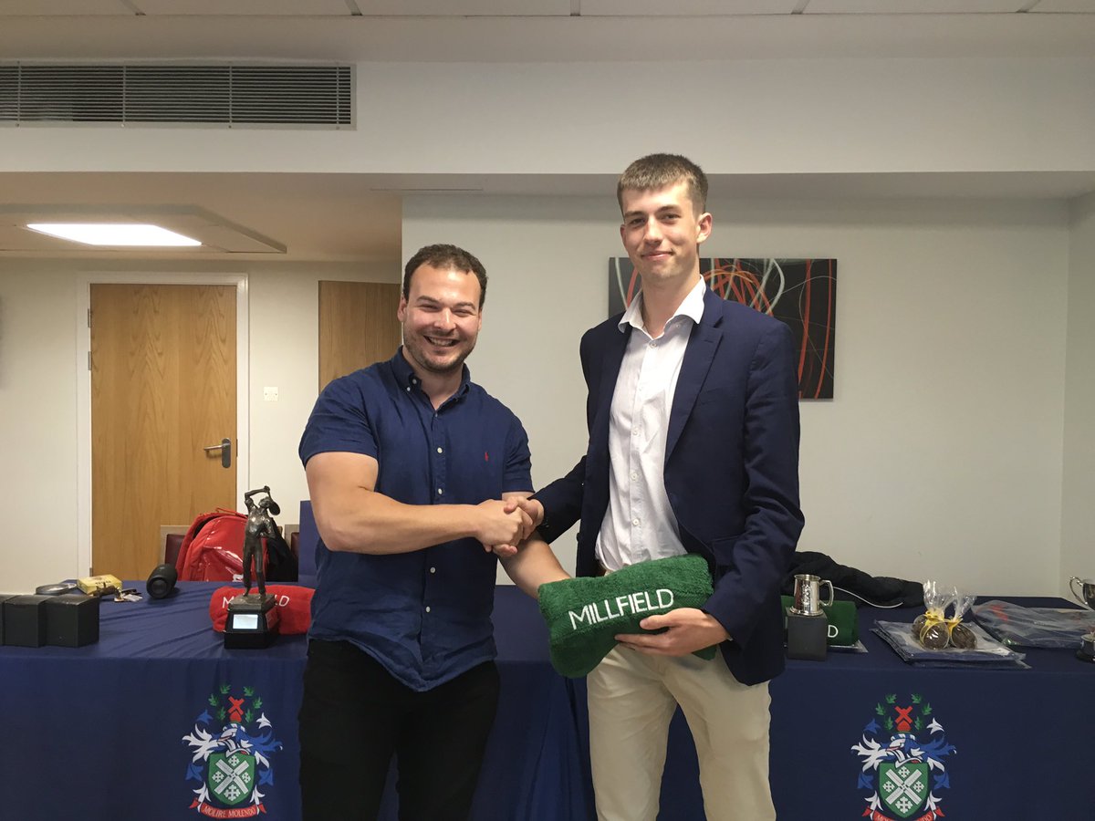 millfieldtennis's tweet photo. Fitness improver Mr Crofts receiving award from the legend that is leaving us! Good luck Adam! https://t.co/ULB79RTMtu