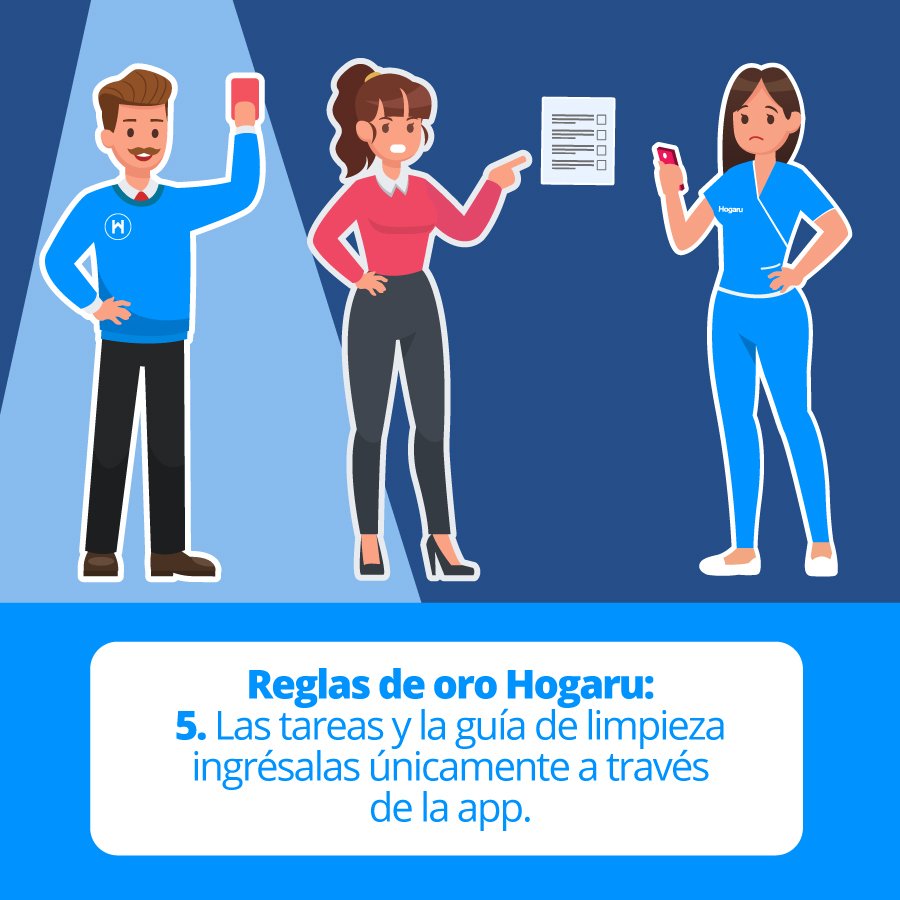 ✨En Hogaru desarrollamos tecnología para facilitarte la vida. 🌐 📲 Al momento de programar tu limpieza, no olvides completar en tu APP las tareas que quieres que tu profesional realice y priorizar las que sean más importantes para ti. 👨‍💻📝