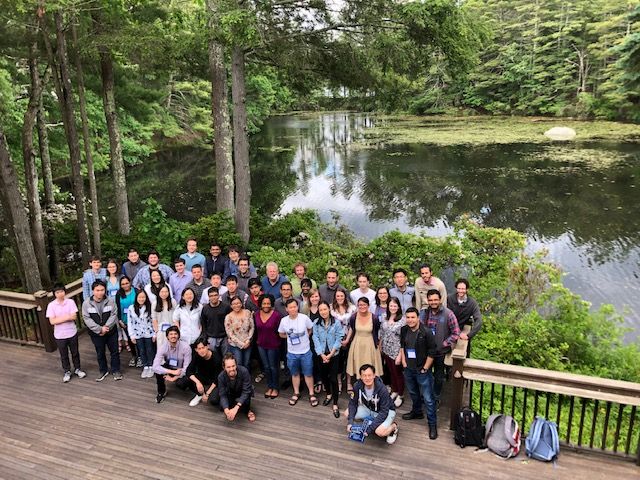amermathsoc's tweet photo. Group Photo! The #AMSMRC19 Conference on Stochastic Spatial Models finishes up at Whispering PInes @wpinescc today. Safe travels to all participants. https://t.co/TnVKVby7cq
