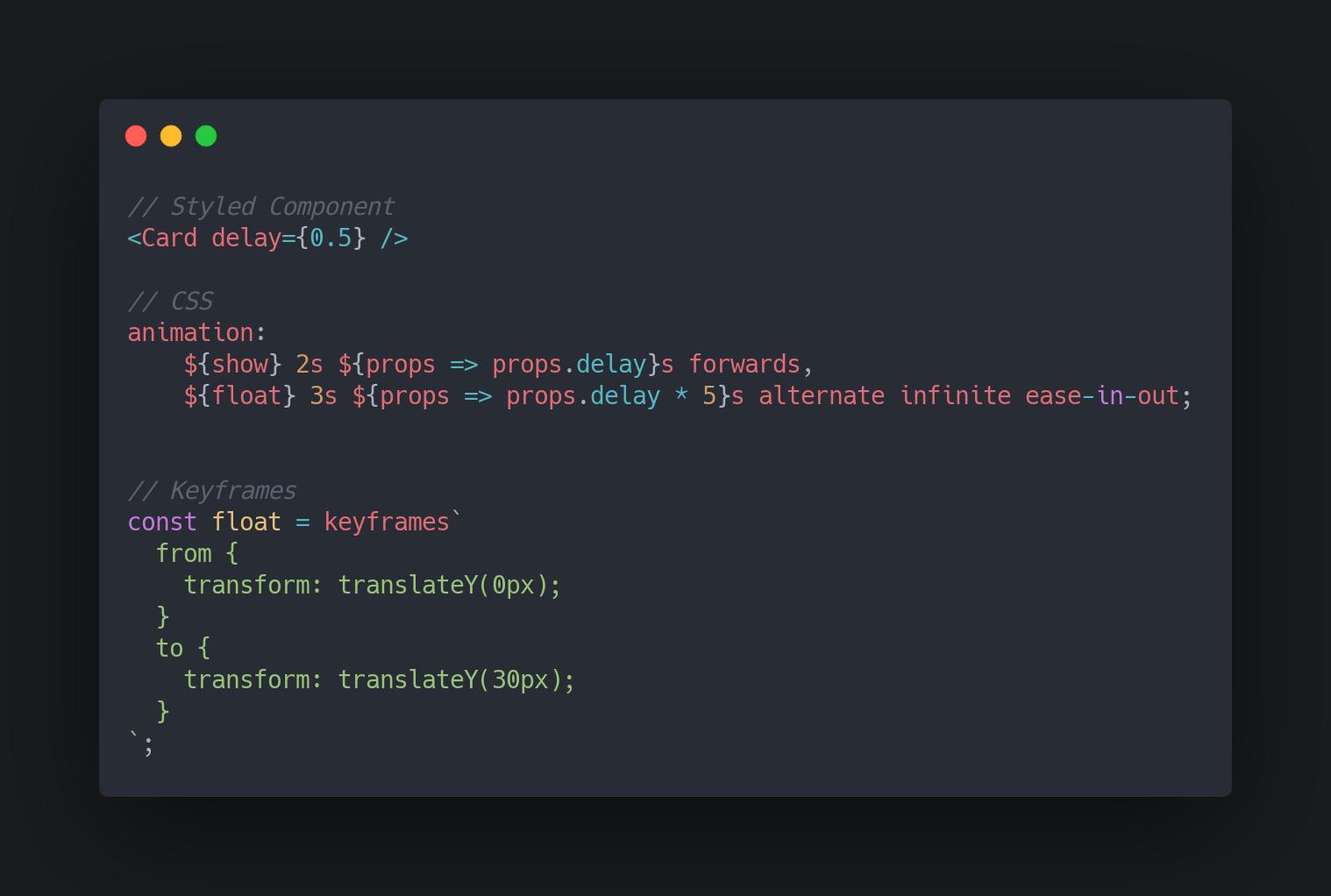 Meng To on Twitter: "For those interested in how I did the stagger/floating animations, I used Styled Components props to delay each card separately. https://t.co/IEF9uCvUr1" / Twitter Meng To on Twitter: "For those interested in how I did the stagger/floating animations, I used Styled Components props to delay each card separately. https://t.co/IEF9uCvUr1" / Twitter