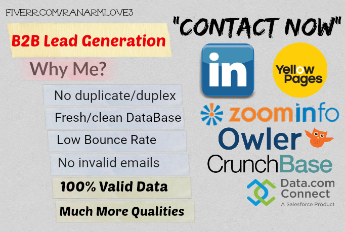 #Lead generation
#web research
#Internet research
#business lead
#data entry
fiverr.com/share/BP187
#FridayFeeling
#Correa
#Beyoncé
#CelebrityGogglebox
#Durk