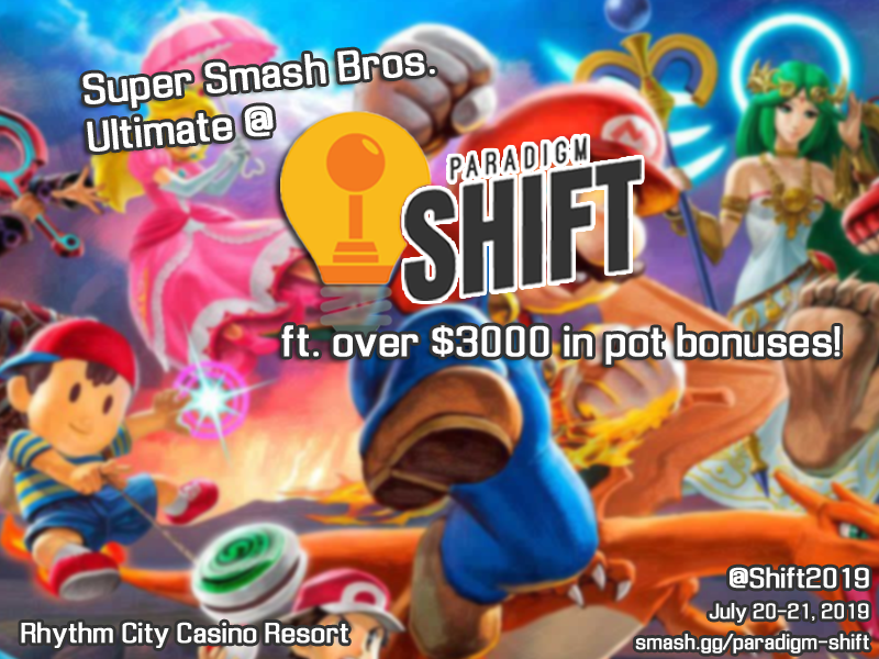 Why go to #shift2019? Well well well....

$10,000 in pot bonuses for Ultimate, Melee, Dragonball FighterZ, Tekken 7, and Mortal Kombat 11!

Registration for the LARGEST FGC event to ever hit Iowa is open at smash.gg/paradigm-shift !

#playyourcardsright #paradigmshift #5weeksleft