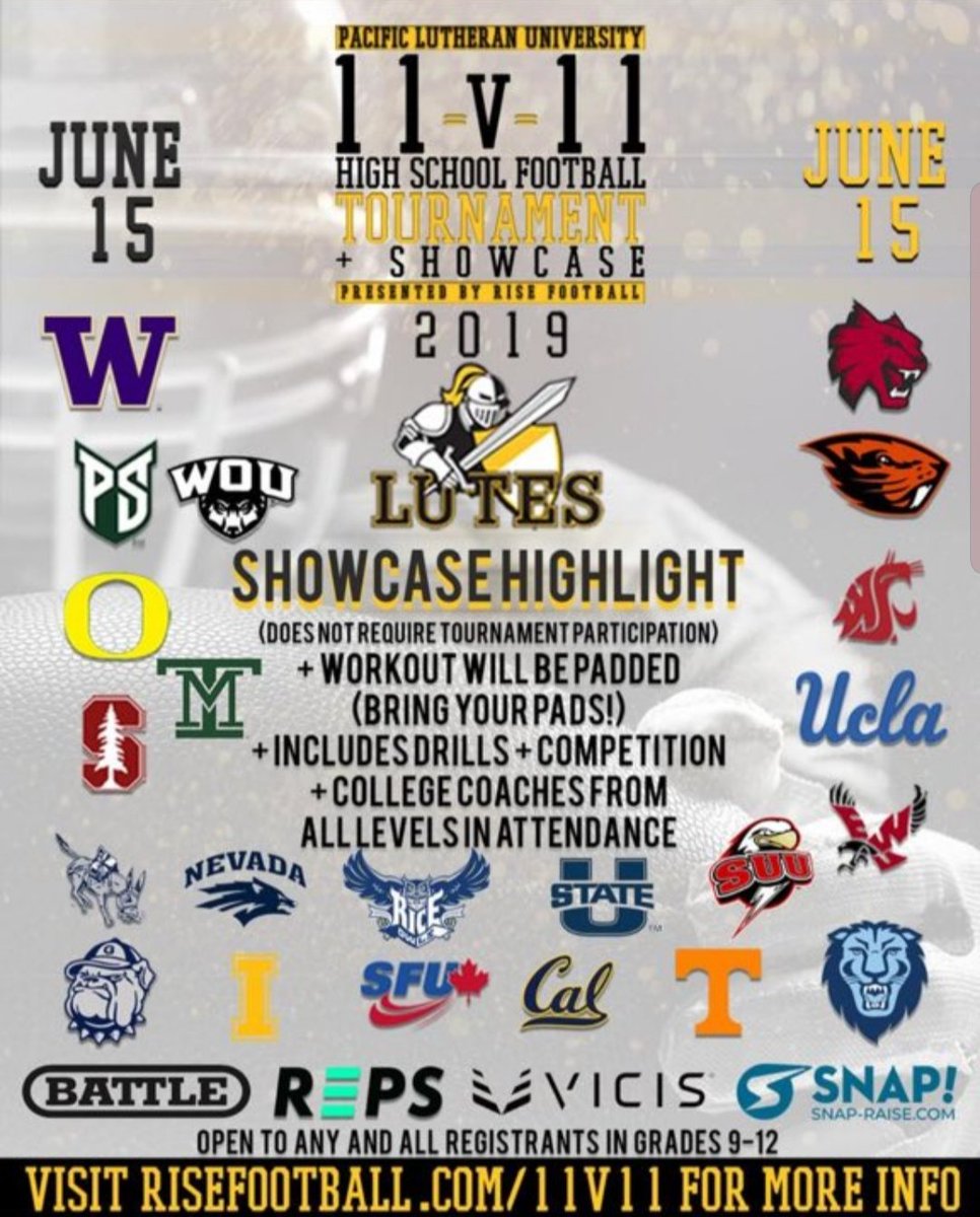 PLU camp tomorrow! I will be at the showcase 🏈