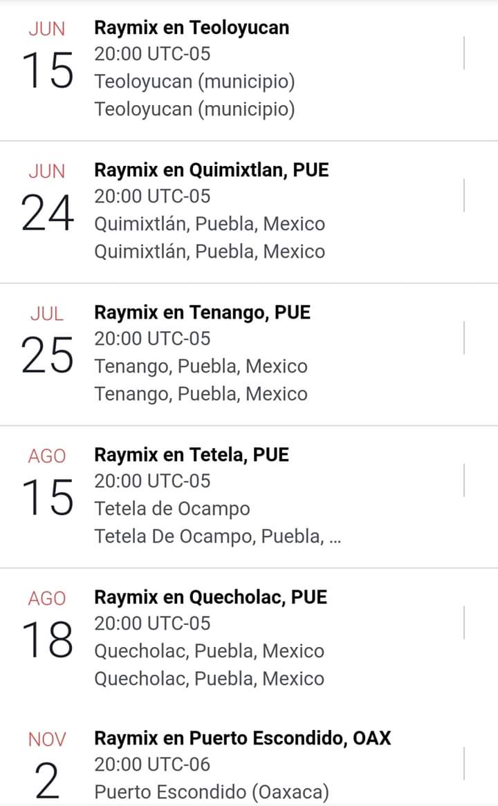 ClubRaymixULO's tweet photo. Fechas ya confirmadas para la #electrocumbia de @raymixmusic  !!! Hagan sus planes 
#ClubRaymixULO #superfans #familytime #tour2019 #tourmexico #dance #singing #enjoy #raymix #interestatal https://t.co/IsUQ3zGvXN