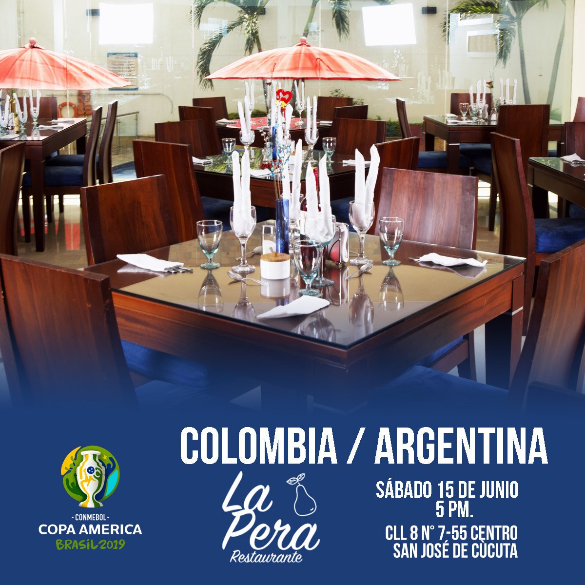 HotelAtlantisCu's tweet photo. Ven y vive con nosotros mañana en nuestro restaurante La Pera la pasión por nuestra selección. Aire acondicionado, bebidas y platos a la carta para disfrutes junto a tus amigos.
 #AtlantisPlazaHotel #Cúcuta #VamosColombia https://t.co/RGnlBwcZ6g