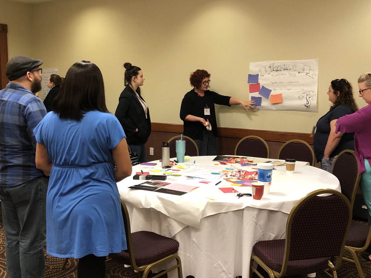 Alyssa_Wagner1's tweet photo. Another great day of facilitating at #CEDFA with collaborative work sessions, gallery walks, and end of conference presentations! It was refreshing to network with fine arts minded people. @DrKels50 @JonesMiddleArt @AldineISD @MeadJaguars #AldineArt https://t.co/QF2JmRqdct