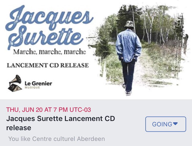 lisaleblancyo's tweet photo. Tellement happy d’annoncer qu’on va lancer l’album de #JacquesSurette le 20 juin au #CentreCulturelAberdeen à Moncton!
Y’a des centaines d’heures de travail pi de fun qu’on étés mis dans c’t’album là pi chu pas peu fière de pouvoir partager ça! https://t.co/xOwYHcvT4m