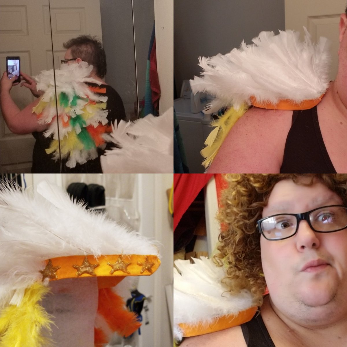 owenmchatton's tweet photo. At the Portland Pride Parade my groups themes is Pro Wrestling. I decided to go with one of my faves @KennyOmegamanX and a tribute to his green, yellow and green gear! Sunday you'll get to see the full look. Happy Pride to you all! #bestdragmachine #portlandpride #localqueen https://t.co/yS9XU2OiLp