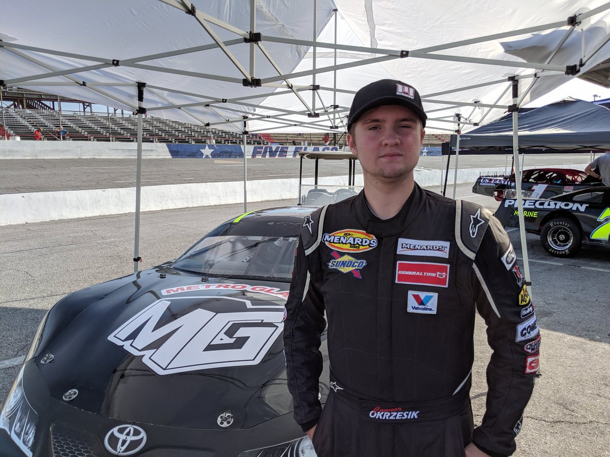 #AllenTurnerPLM: <a href="/connorokrzesik/">Connor Okrzesik #14</a> ends practice atop the timing sheets at <a href="/5FlagsSpeedway/">5 Flags Speedway</a>.

Watch him race live in the Allen Turner Pro Late Model 100 tonight on the Speed51 Network: speed51.com/watch-tonight-…