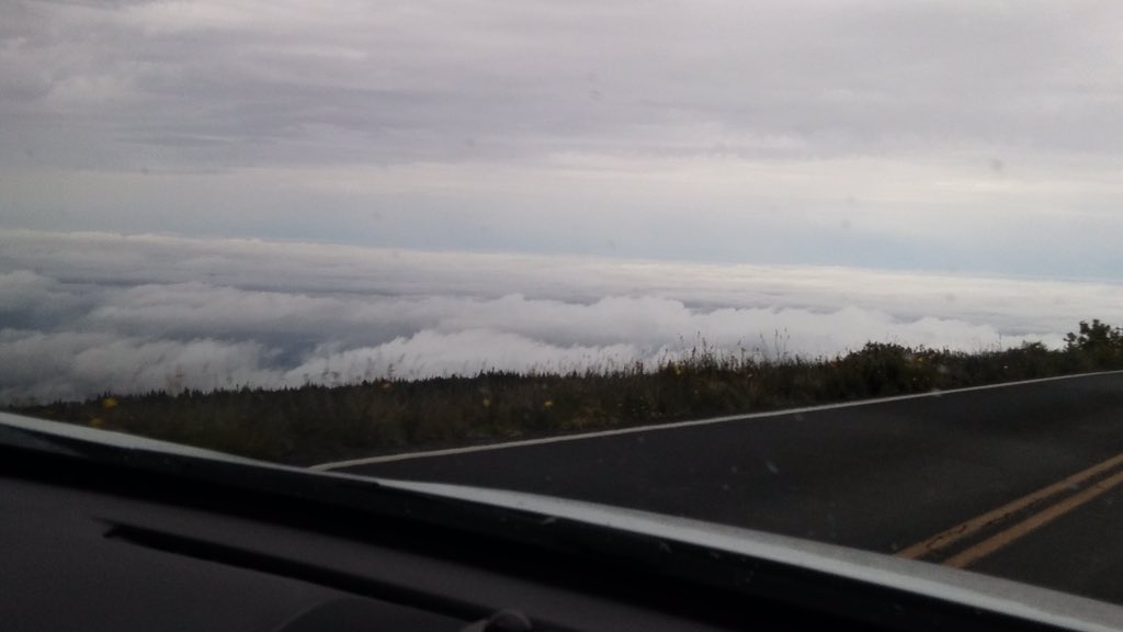 Marie51184229's tweet photo. Mt. Haleakala #humbled #sacredsummit #home #respecttheculture #visitornottourist Oh, and guardrails are for wusses...apparently 😬😬😬 #slowdriver @_Fulton_ @Maui https://t.co/A0THonxkEU