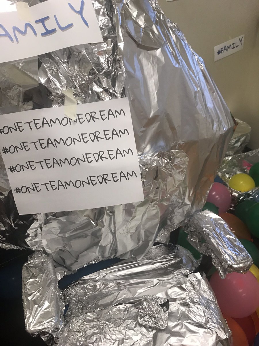 DBlasingame12's tweet photo. This is what @12thStreetJags staff did to my office to “wrap” up the year! Payback is coming! #jump #striving #12thnextlevel #oneteamonedream https://t.co/HAo1BWgkTp