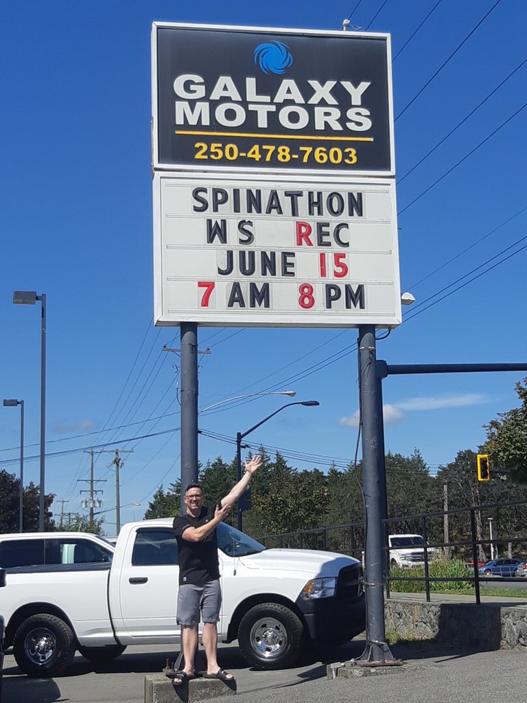 Thank you <a href="/GalaxyMotors/">Galaxy Motors</a> for your support for Graham’s Spinathon tomorrow at @wsrecreation from 7am/8:30pm in support of <a href="/VictoriaHospice/">Victoria Hospice</a> <a href="/cycleoflifetour/">Cycle of Life Tour</a>
