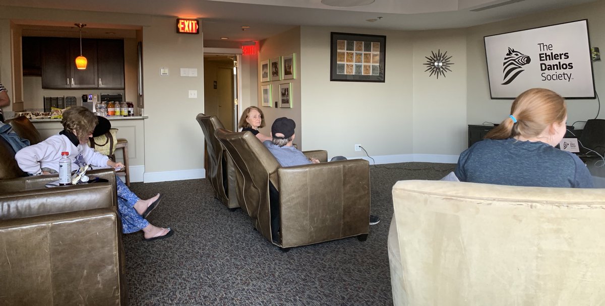 LaraBloom's tweet photo. Getting ready for the screening of #issueswithmytissues in Arlington with the Metro DC area support group, thanks to all who have joined! They have super comfy chairs ๐๐ป#EDS #EhlersDanlosSyndrome https://t.co/ftgYmtu3LZ