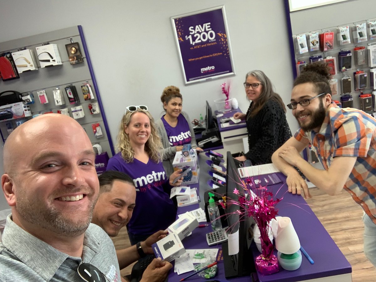 2 satisfied customers that got tired of paying too high of a bill with the competition and now are rocking the 2 for $80 plan.  #metrobytmobile #glrpride #boldnorth #satisfiedcustomers