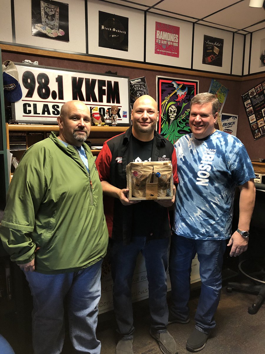 981KKFM's tweet photo. I’ve tried 5 flavors so far and they are all awesome!
Black Forest Bison is here to cohost with me and they are giving one KKFM listener a Fathers Day #bisonjerky prize pack!
Listen at 6pm for details.
Shop online now at https://t.co/fovB6xYxrY
-JP https://t.co/EjoGjCp4KX