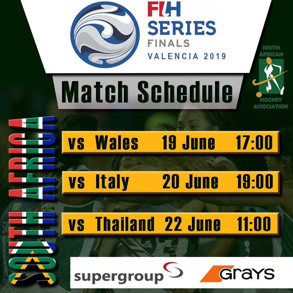 Our upcoming games in Valencia 🙌🏼 catch all these games live on FIH.live 🇿🇦🔥🏑