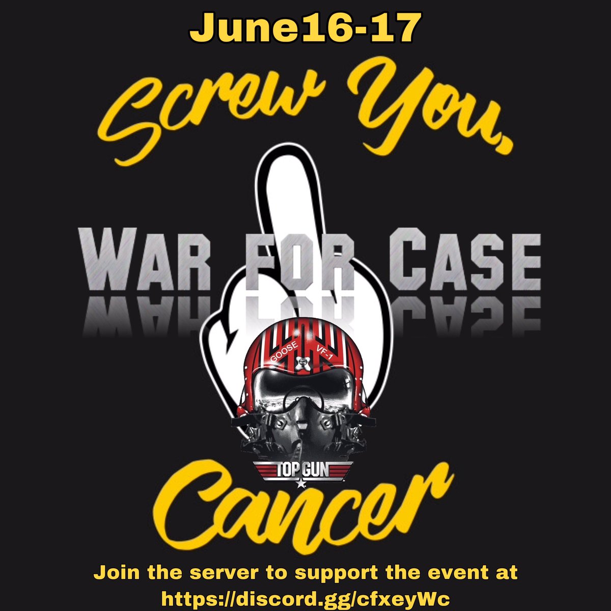 This one is for Case. Let’s rise above the pettiness and show the power of community. Discord link: discord.gg/cfxeyWc
#fuckcancer 
If you want to read about his story and donate:
gofundme.com/case-kicks-can…
caringbridge.org/visit/casejack…