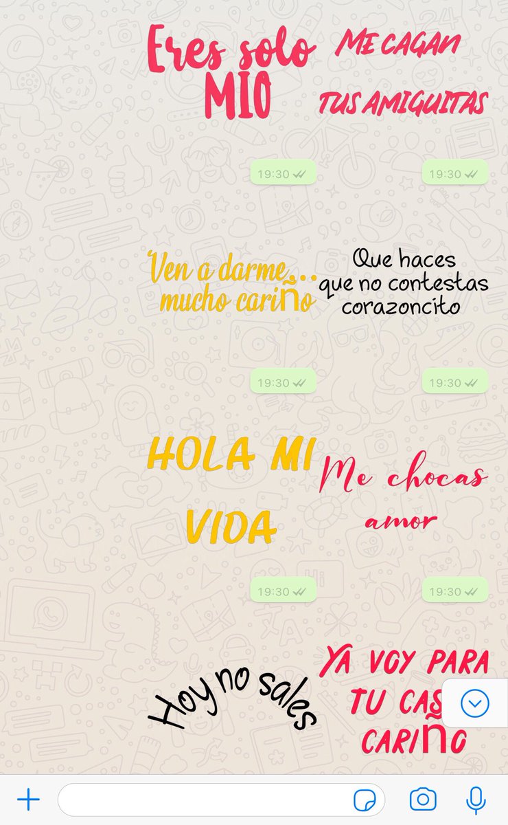 SoyChooqomilq's tweet photo. Stickers nuevos. 🔥🔥🔥🔥
Para sus #parejas. 🥰
#rt y #fav para pasarlos. 💕
#stickerswhatsapp #whatsappgroup #FelizViernesATodos https://t.co/FFMMarHIxZ