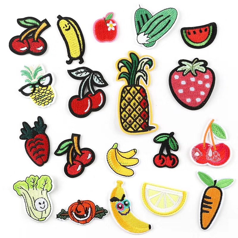 wovenlabel_1's tweet image. Iron on fashion embroidery fruits patch for garment and hat #embroiderypatch #garmentpatch #irononpatch