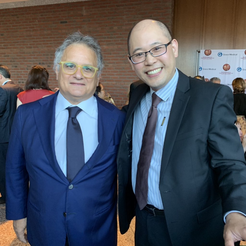 DrHuang_ENT's tweet photo. In awe: Meeting the man that has a set of instruments named after him - Professor Panetti himself. #panetti #endoearBoston #otology #otolaryngology @EndoEarBoston https://t.co/Z6N2tWra0W