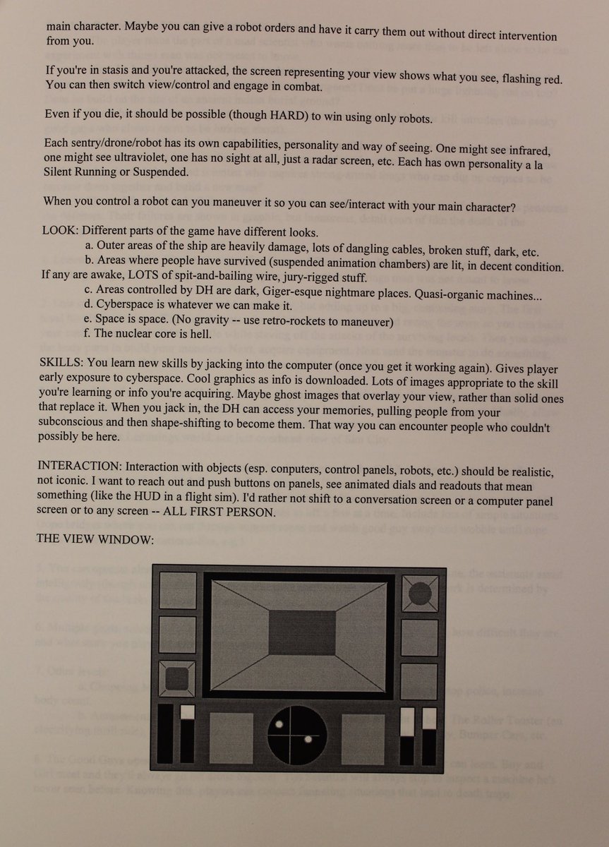 Ben Lesnick Folks Seem Interested In This So Here S The Alien Commander Brief From Warren Spector S Papers Archived At The University Of Texas You Can See The Bones T Co Zilzmwqpyh