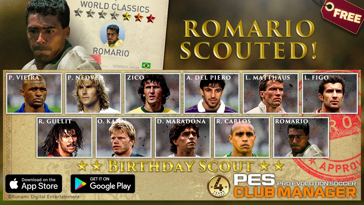 Found " #Romário " from the free scout in #PESCM! app.adjust.com/cqwc7r6