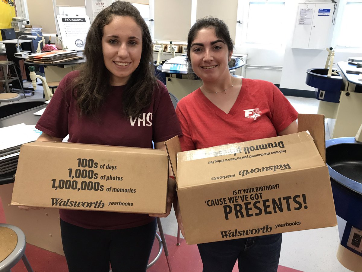 HeckelScience's tweet photo. Hey, @HBW_Verona! Monday is yearbook day!!! It wouldn’t have been possible without the help of the @VHSCapstone students who did all of the distribution organizing! They rock! @neidermeyer25 @yrbklady_nancy @yearbookforever #yearbookforever #yearbookday #yearbooks https://t.co/dgrWHiAg9k