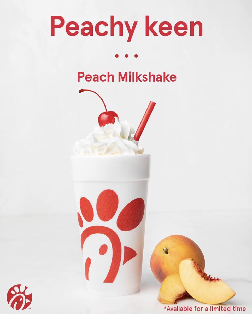 cfamayfaire's tweet photo. Feeling peachy? Give our Peach Milkshake a try! ❤️🍑 https://t.co/UaklJd4lNC